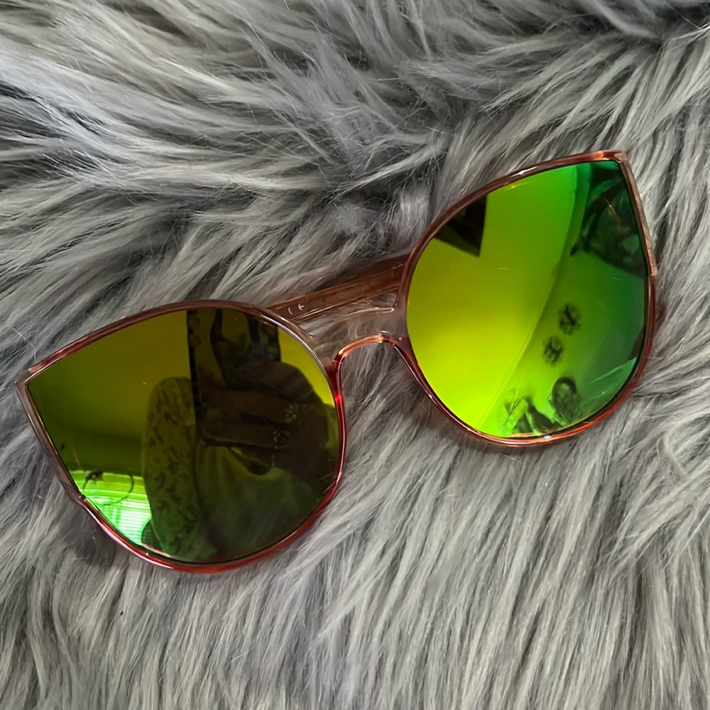 Circus Sunglasses Alien Pink Translucent Iridesce… - image 1